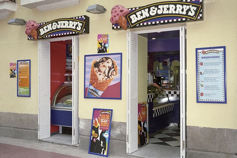 Proyecto y Ejecución de Obra de Reforma de Local para Heladería Ben & Jerry’s en Madrid.